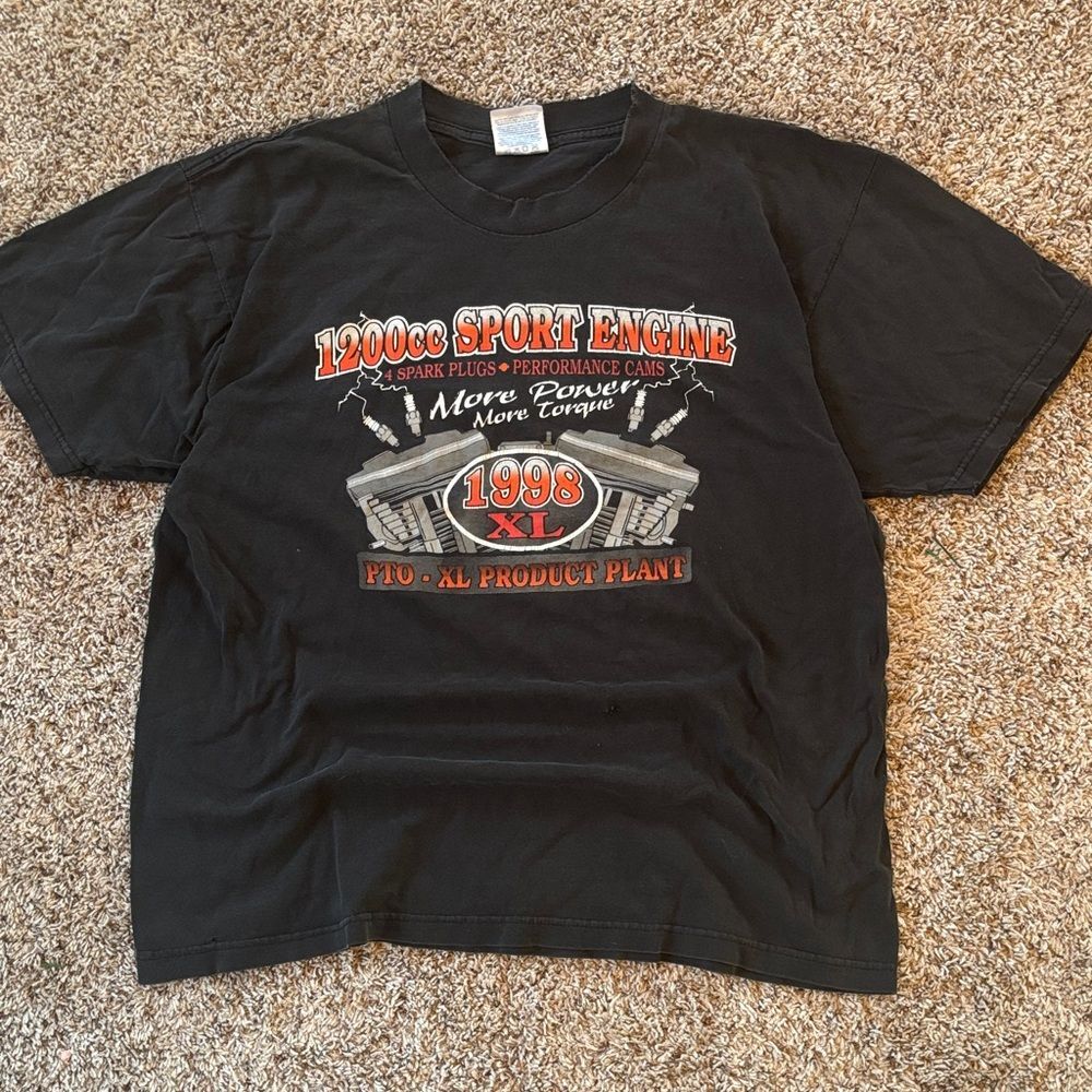 Vintage Gildan Men’s XL 1998 Harley Davidson Single stitch Graphic Black T Shirt